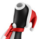 Вакуумний кліторальний стимулятор Satisfyer Penguin Holiday Edition, у шапочці та шарфі-4