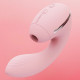 Вакуумний вібратор Kistoy Tina Mini Pink, вагінально-кліторальний-1