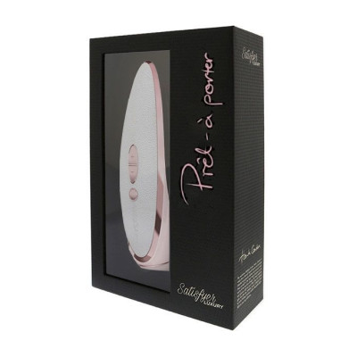Люксовий вакуумний стимулятор Satisfyer Luxury Pret-a-Porter White зі вставкою зі шкіри