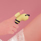 Вакуумний стимулятор із мікрострумами CuteVibe Beebe Yellow, на палець-5