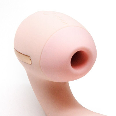 Вакуумний вібратор Kistoy Tina Mini Light Pink, вагінально-кліторальний