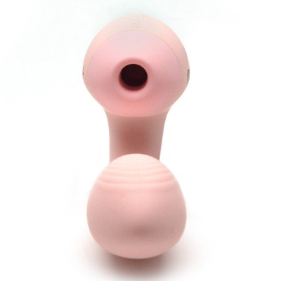 Вакуумний вібратор Kistoy Tina Mini Light Pink, вагінально-кліторальний