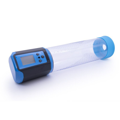 Автоматична вакуумна помпа Men Powerup Passion Pump Blue, LED-табло, перезаряджувана, 8 режимів Автоматична вакуумна помпа Men Powerup Passion Pump Blue, LED-табло, перезаряджувана, 8 режимів