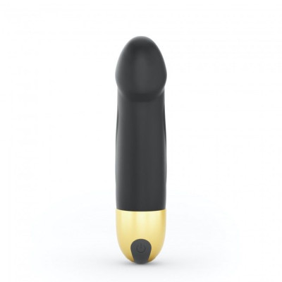Вібратор Dorcel Real Vibration S Gold 2.0, діаметр 3,7см, перезаряджається, для точки G, водостійкий
