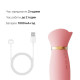 Вібратор з підігрівом та вакуумною стимуляцією клітора Zalo - ROSE Vibrator Strawberry Pink-5