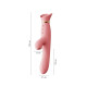 Вібратор з підігрівом та вакуумною стимуляцією клітора Zalo - ROSE Vibrator Strawberry Pink-1
