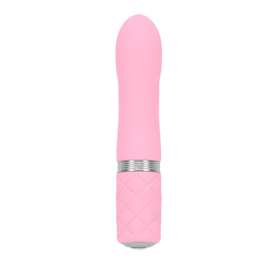 Розкішний вібратор PILLOW TALK - Flirty Pink з кристалом Сваровські, гнучка голівка