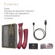 Смартвібратор 3в1 Zalo — Queen Wine Red, пульсівна перлина та вакуум, кристал Swarovski-7