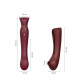 Смартвібратор 3в1 Zalo — Queen Wine Red, пульсівна перлина та вакуум, кристал Swarovski-2