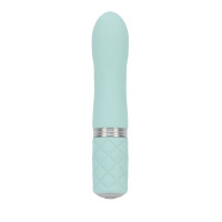 Розкішний вібратор PILLOW TALK - Flirty Teal з кристалом Сваровські, гнучка голівка