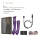Смартвібратор 3в1 Zalo — Queen Twilight Purple, пульсівна перлина та вакуум, кристал Swarovski-7