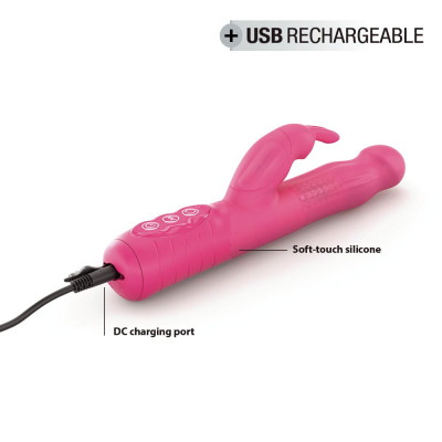 Вібратор-кролик Dorcel Baby Rabbit Magenta 2.0 з перлинним масажем і головкою, що обертається Вібратор-кролик Dorcel Baby Rabbit Magenta 2.0 з перлинним масажем і головкою, що обертається