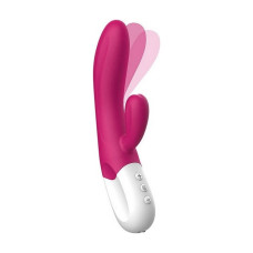Вібратор-кролик Liebe Bend It Plus Rechargeable Cerise, гнучкий, 2 мотори, 10 режимів