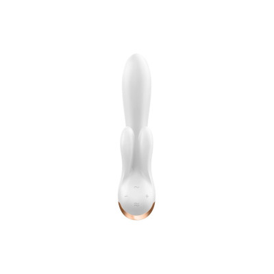 Смарт вібратор кролик із подвійним відростком Satisfyer Double Flex White Смарт вібратор кролик із подвійним відростком Satisfyer Double Flex White