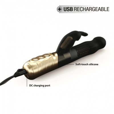 Вібратор-кролик Dorcel Baby Rabbit Gold 2.0 з перлинним масажем і головкою, що обертається Вібратор-кролик Dorcel Baby Rabbit Gold 2.0 з перлинним масажем і головкою, що обертається