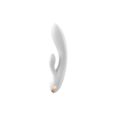 Смарт вібратор кролик із подвійним відростком Satisfyer Double Flex White Смарт вібратор кролик із подвійним відростком Satisfyer Double Flex White