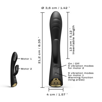 Вібратор-кролик Dorcel FLEXI RABBIT BLACK