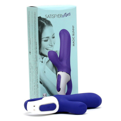 Потужний вібратор-кролик Satisfyer Vibes Magic Bunny з двома моторами і литим силіконом