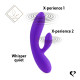 Гнучкий вібратор кролик з двома моторами FeelzToys Lea Rabbit Vibrator Medium Purple-5