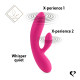 Гнучкий вібратор кролик з двома моторами FeelzToys Lea Rabbit Vibrator Rubine Red-5