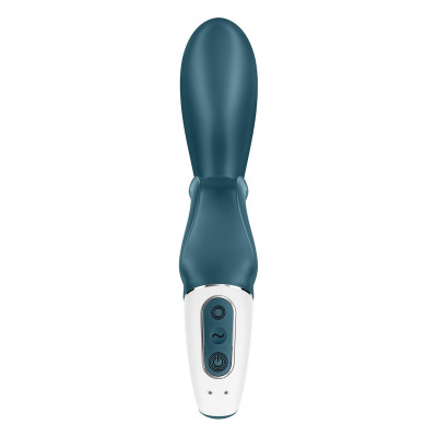 Смартвібратор-кролик Satisfyer Hug Me Bluegrey, 2 мотори, діаметр 4,2см, широка кліторальна частина