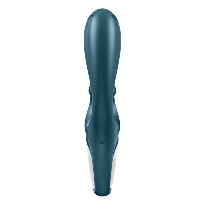 Смартвібратор-кролик Satisfyer Hug Me Bluegrey, 2 мотори, діаметр 4,2см, широка кліторальна частина