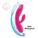 Гнучкий вібратор кролик з двома моторами FeelzToys Lea Rabbit Vibrator Rubine Red-4