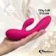 Гнучкий вібратор кролик з двома моторами FeelzToys Lea Rabbit Vibrator Rubine Red-3