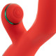 Вібратор-кролик з флогером LOCKINK SEVANDA Whip Vibrating Massage Wand - Red & Green-6