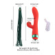Вібратор-кролик з флогером LOCKINK SEVANDA Whip Vibrating Massage Wand - Red & Green-7