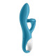 Вібратор-кролик із потрійним відростком Satisfyer Embrace me Turquoise, 2 мотори, діаметр 3,6 см-3