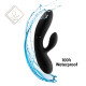 Гнучкий вібратор кролик з двома моторами FeelzToys Lea Rabbit Vibrator Black-4