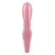Смартвібратор-кролик Satisfyer Hug Me Pink, 2 мотори, діаметр 4,2см, широка кліторальна частина-4