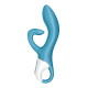 Вібратор-кролик із потрійним відростком Satisfyer Embrace me Turquoise, 2 мотори, діаметр 3,6 см-1
