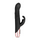 Вібратор-кролик Rosy Gold - Rabbit Vibrator with thrusting function - Black-1