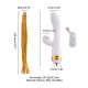 Вібратор-кролик з флогером LOCKINK SEVANDA Whip Vibrating Massage Wand - White & Golden-6