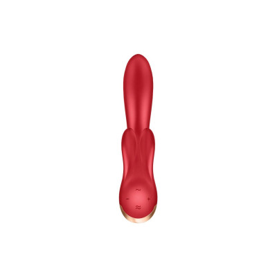 Смарт вібратор кролик із подвійним відростком Satisfyer Double Flex Red