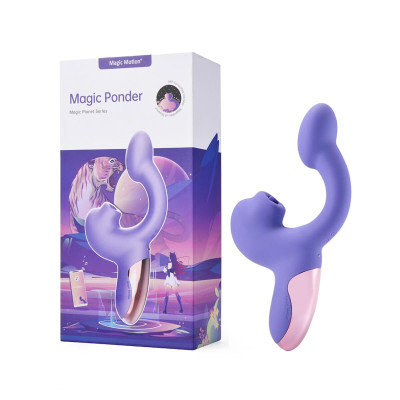 Смарт-вібратор Magic Motion Ponder Purple, подвійна стимуляція, віброяйце+язичок для клітора Смарт-вібратор Magic Motion Ponder Purple, подвійна стимуляція, віброяйце+язичок для клітора