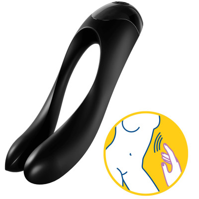 Вибратор на палец Satisfyer Candy Cane Black Вибратор на палец Satisfyer Candy Cane Black