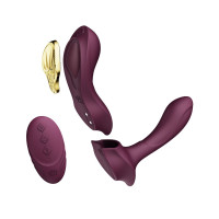 Смартвібратор у трусики Zalo — AYA Velvet Purple, насадка та пульт ДК