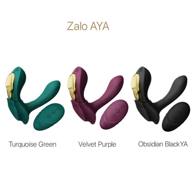 Смартвібратор у трусики Zalo — AYA Obsidian Black, насадка та пульт ДК