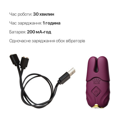 Вібратор для грудей Zalo Nave Velvet Purple