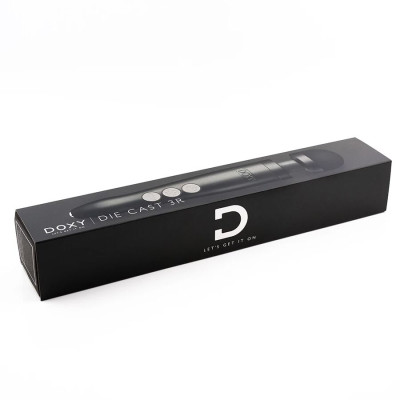 Вібромасажер DOXY Die Cast 3R Matte Black, дуже потужний, металевий корпус