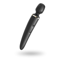 Вібромассажер Satisfyer Wand-er Woman (Чорний/Золотий), водонепроникний, потужний, розмір XXL