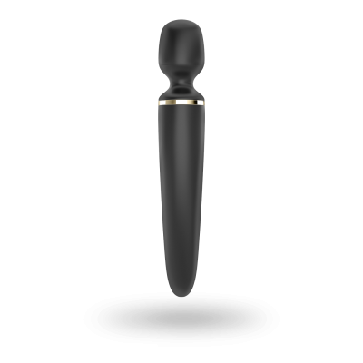 Вібромассажер Satisfyer Wand-er Woman (Чорний/Золотий), водонепроникний, потужний, розмір XXL