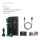 Вібромасажер з насадками Zalo — Kyro Wand Turquoise Green-6