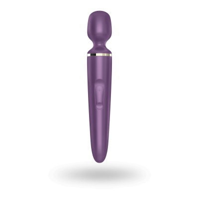 Вібромасажер Satisfyer Wand-er Woman (Фіолетовий/Золотий) водонепроникний, потужний, розмір XXL