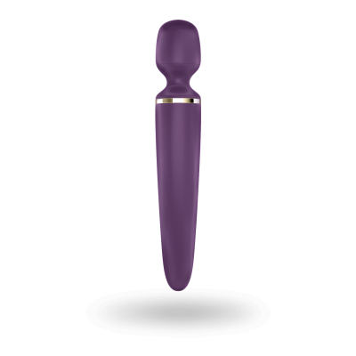 Вібромасажер Satisfyer Wand-er Woman (Фіолетовий/Золотий) водонепроникний, потужний, розмір XXL