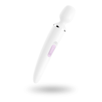 Вібромасажер Satisfyer Wand-er Woman (Білий/Хром), водонепроникний, потужний, розмір XXL