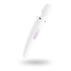 Вібромасажер Satisfyer Wand-er Woman (Білий/Хром), водонепроникний, потужний, розмір XXL